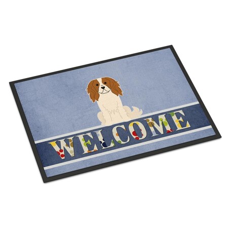 Carolines Treasures 18 x 27 in. Cavalier Spaniel Welcome Indoor or Outdoor Mat BB5639MAT